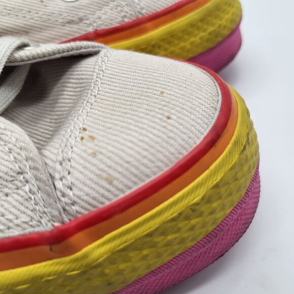 Converse Womens CTAS Lift Ox Pink Tan Rainbow Platform Sneakers Shoes Sz US 10 - Picture 3 of 9